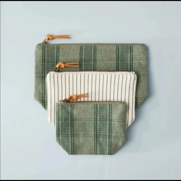 🔥👀🔥3 Pack Hearth And Hand Canvas Travel Cases, Brand New In Plastic! - Picture 3 of 7